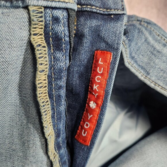 Lucky Brand 223 Straight Jeans Mens 36x29‎ Light Blue Stretch Denim Classic Fit - Picture 10 of 16